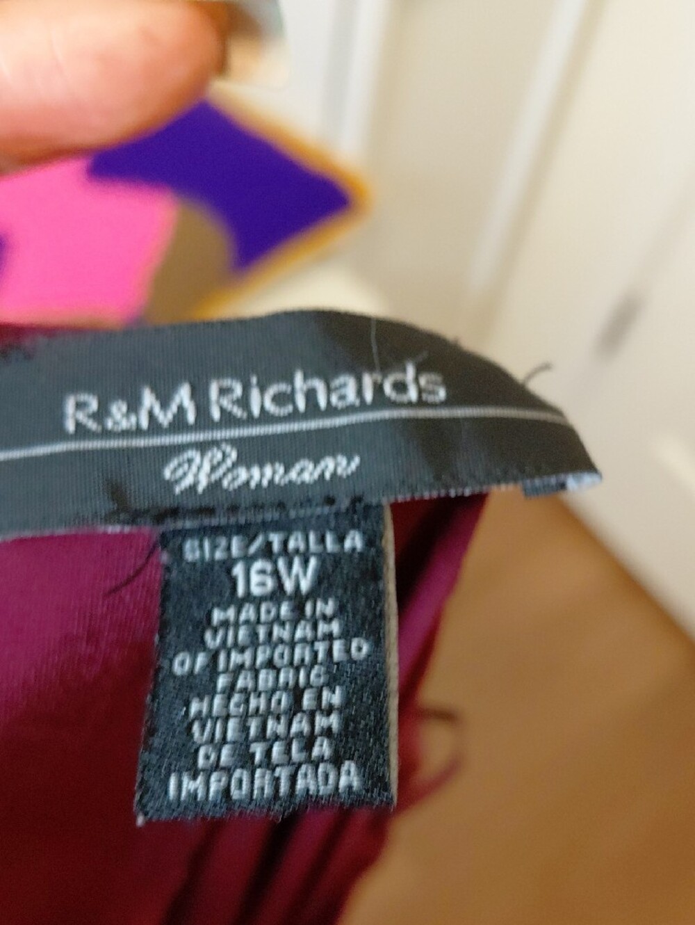 R&M Richards Burgundy Women's Dress Set - Picture 4 of 9